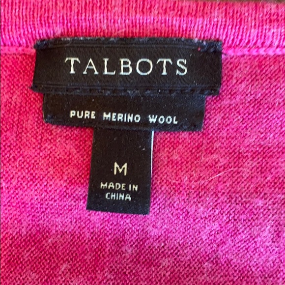 Talbots women’s size M merino wool pink top - Picture 6 of 7